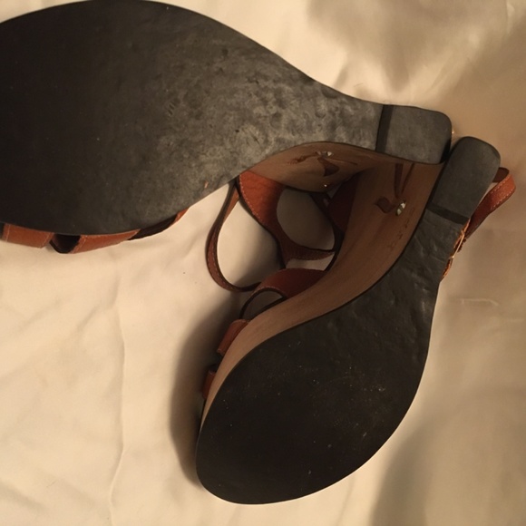 Leather Wedge platform embellished shoes - Picture 6 of 11